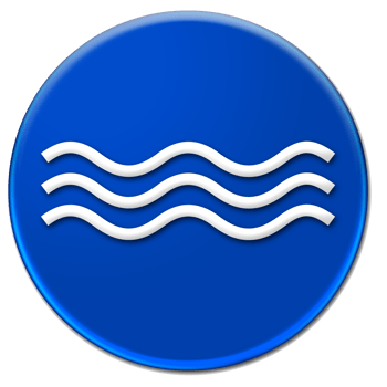 White waves icon isolated over transparent background png
