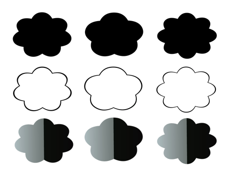 Clouds illustration set png