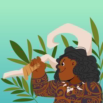 Maui Moana Illustration Design vector