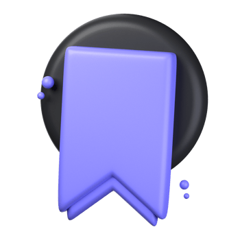 bookmark 3d icon illustration object. user interface 3d rendering png