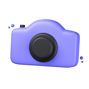 camera 3d icon illustration object. user interface 3d rendering png