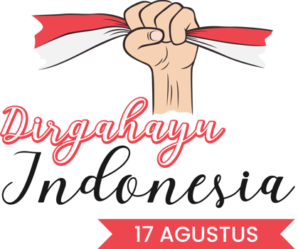 Hand holding Indonesia flag Illustration for Indonesia Independence day png