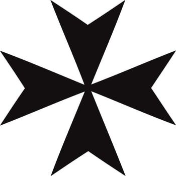 Maltese cross of the knights of Malta Hospitaller vector