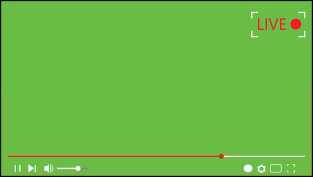 Live video streaming chroma key, broadcasting vector illustration
