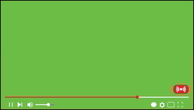 Multimedia video player frame chroma key template vector
