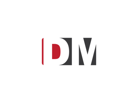 Colorful Square Shape Dm Png Logo Icon, Minimalist Png DM Logo Stock