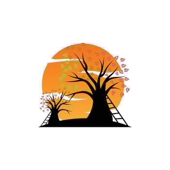 Tree Logo Design, Playground Vector, Education Tree Icon vector