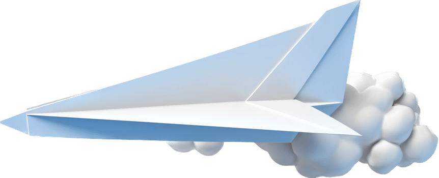 Paper plane with . png