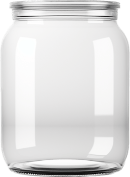 Glass jar with . png