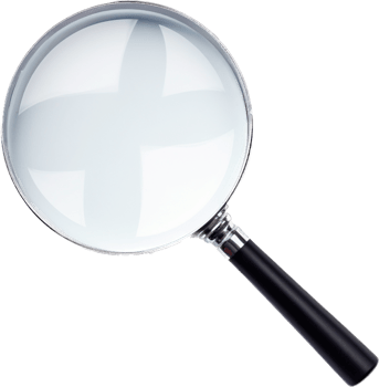 Magnifying glass with . png
