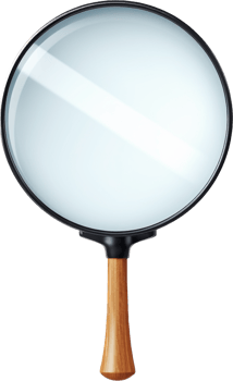 Magnifying glass with . png