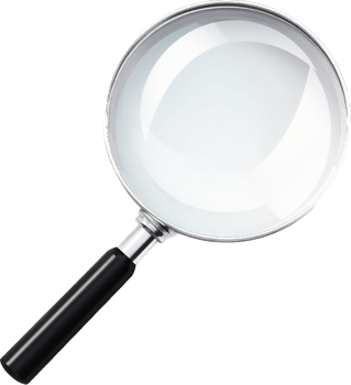 Magnifying glass with . png