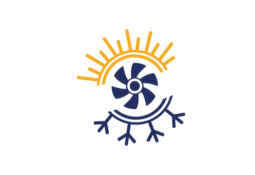 Air conditioner logo design, cleaning and repairing an air conditioner vector design and illustration