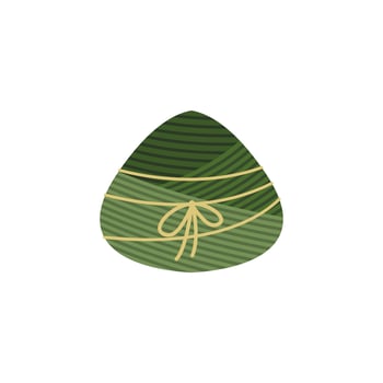 Zongzi or sticky rice dumplings are traditionally eaten during the dragon boat festival. traditional chinese dumpling also called bakcang vector