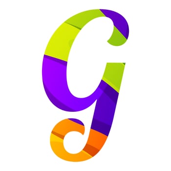 colorful letter G gradient icon logo design vector