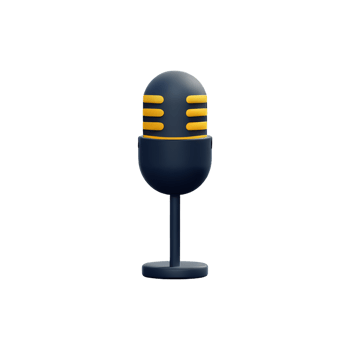 a microphone icon on a transparent background png