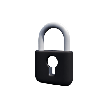 a black lock on a white background png