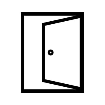 Simple push door icon. Open door. Vector. vector