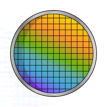 Simple silicon wafer icon. Vector. vector