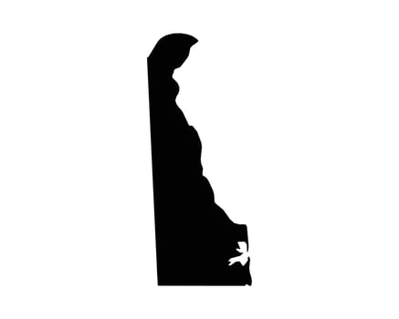 Delaware DE USA Map vector