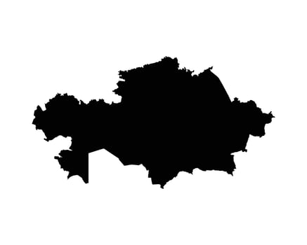 Kazakhstan Country Map vector