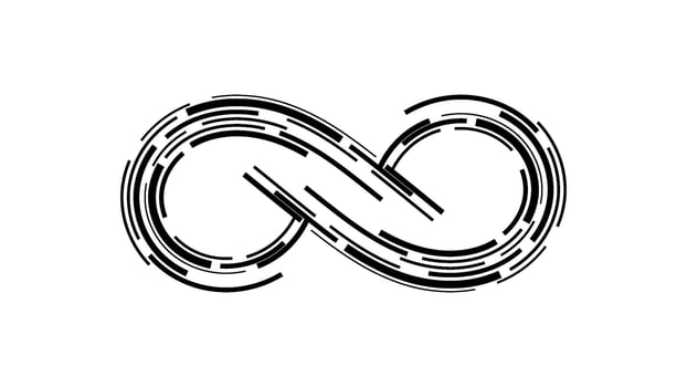 vector illustration of infinity technology symbol