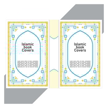 Vintage islamic Cover, brochure design. Vector decorative frame. Elegant element for design template, place for text. Floral border.