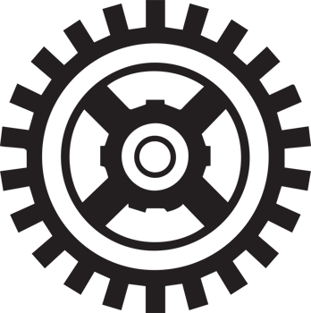 mechanic or engineer logo in flat line art style png