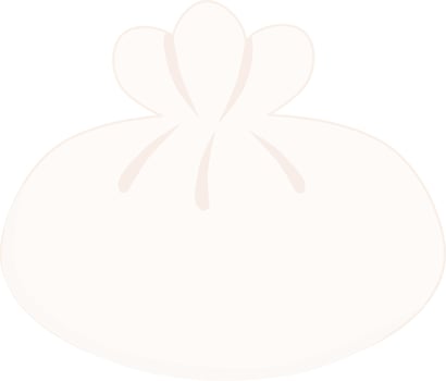 A dumpling. A cartoon food vector illustration.
