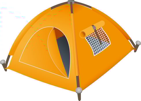 tent for camping and travel illustration vector