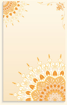 Vintage visiting card. Floral, mandala and ornament. Oriental, Islamic, Arabic, Indian design layout, Ottoman motifs, vector