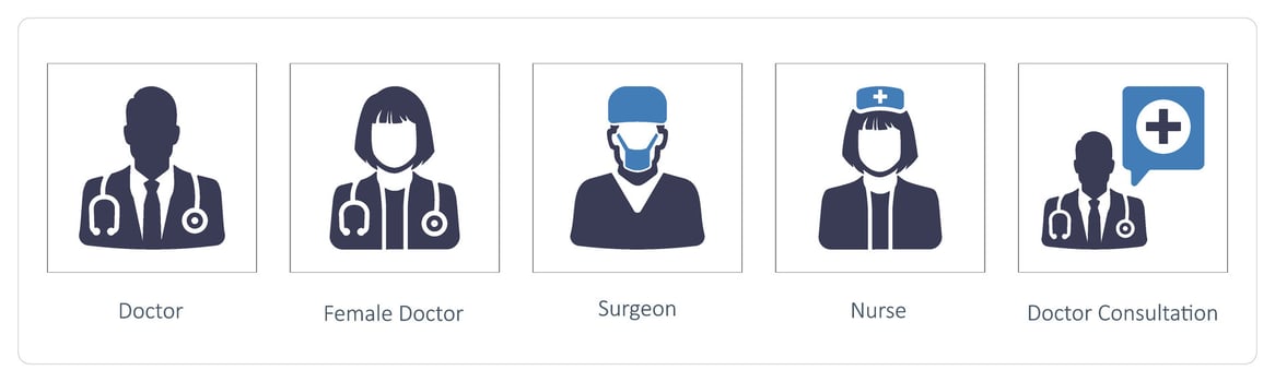 Doctor, Female Doctor, Surgeon vector