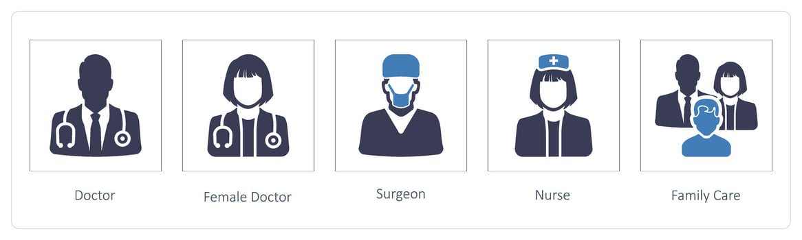 Doctor, female doctor, Surgeon vector