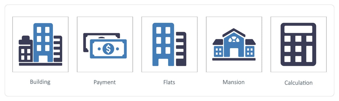 Building, Payment, Flats vector