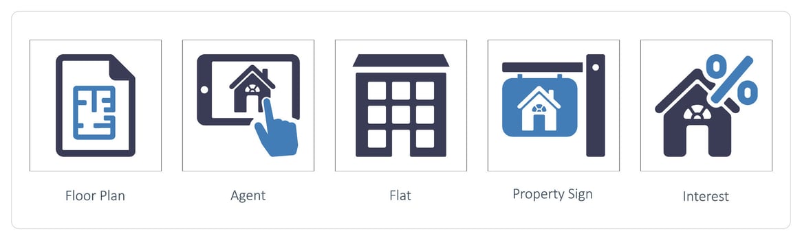 Floor Plan, Agent, Flat vector