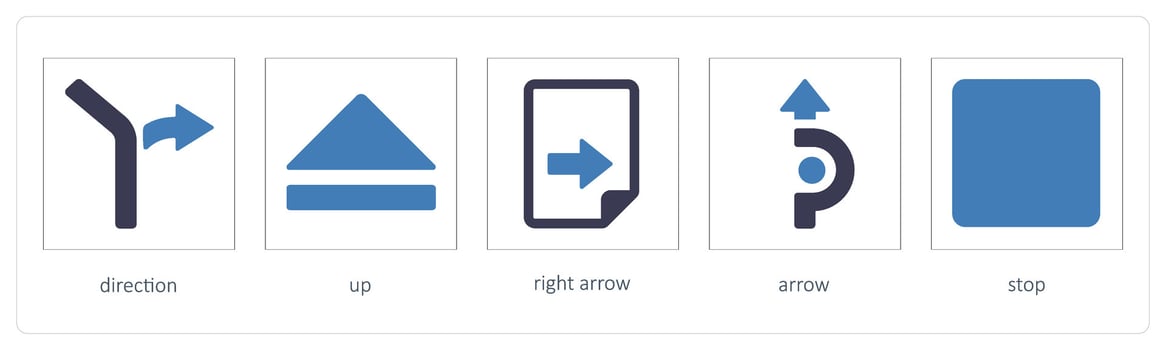 direction, up, right arrow vector