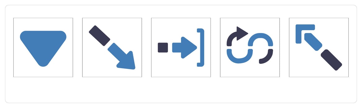 Down, left Direction, Lower direction vector