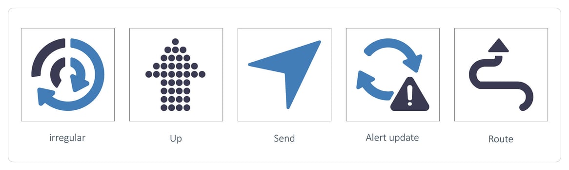 irregular, Up , Send vector