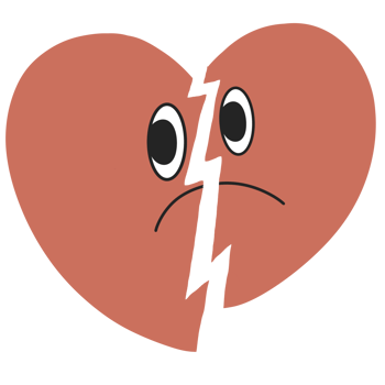 Groovy heart cute cartoon valentine png
