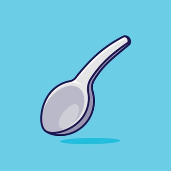 Spoon simple cartoon vector illustration kitchen concept icon isolated