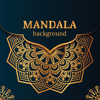 luxury ornamental mandala design background with golden decoration vector