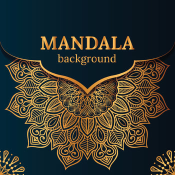 luxury ornamental mandala design background with golden decoration vector