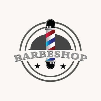 barbershop illustration vector, can be used for emblem sticker label vector