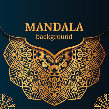 luxury ornamental mandala design background with golden decoration vector