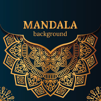 luxury ornamental mandala design background with golden decoration vector