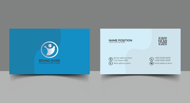 Modern corporate business card template design layout vector