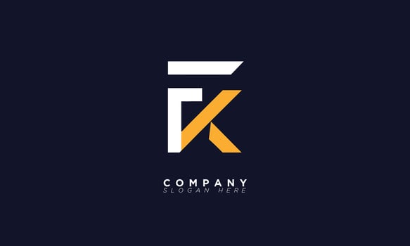 FK Alphabet letters Initials Monogram logo vector