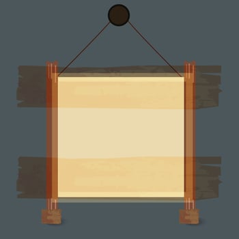 Wooden signage bord or advertising sign pole vector icon