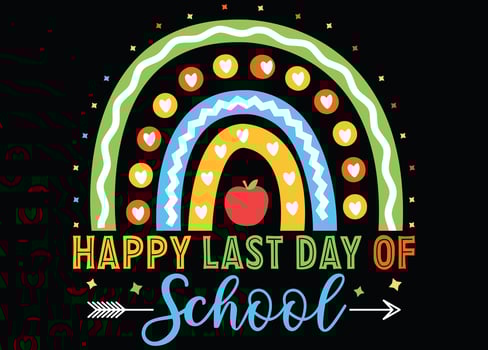 happy last day of school vector