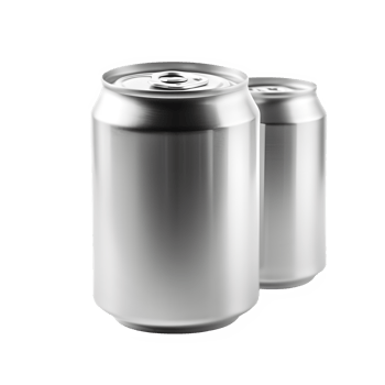 canned drink packaging isolated on transparent background, empty canned drink ,generative ai png